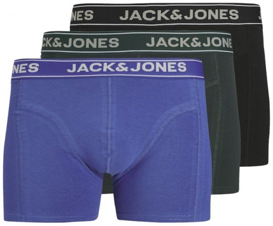 Jack & Jones Black Friday Trunks 3-Pack Blue Black - Sous-vêtements & bain - Sous-vêtements Grande Taille