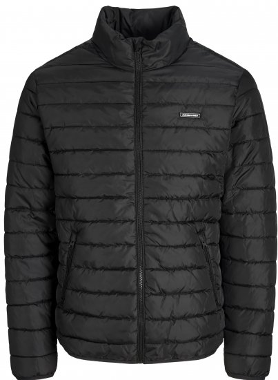 Jack & Jones Elvis Light Puffer Collar Jacket Black - Vestes - Vestes Homme Grandes Tailles