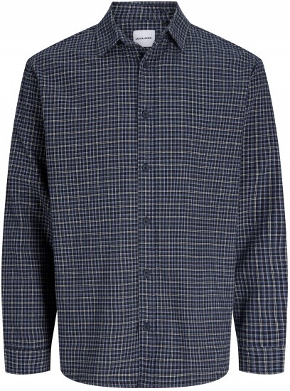 Jack & Jones Carter Check Shirt Navy Blazer - Chemises - Chemises Grandes Tailles Hommes