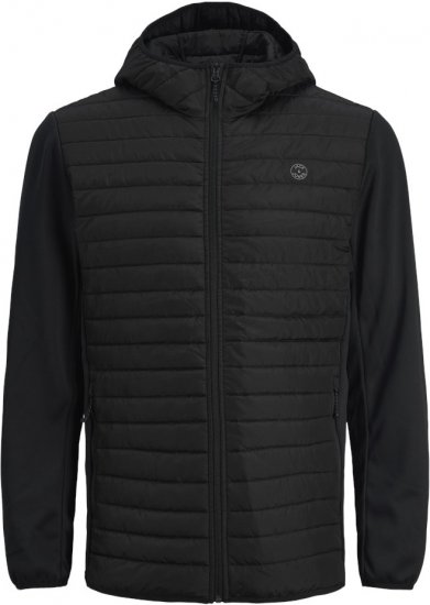 Jack & Jones MULTI QUILTED SET-IN Sleeves Jacket Black - Vestes - Vestes Homme Grandes Tailles