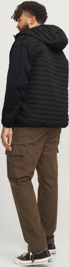 Jack & Jones MULTI QUILTED SET-IN Sleeves Jacket Black - Vestes - Vestes Homme Grandes Tailles