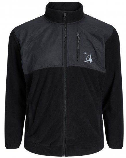 Jack & Jones JCOFILO POLARFLEECE with Zipper Black - Sweatshirts & hoodies - Sweatshirts/Hoodies grande taille homme