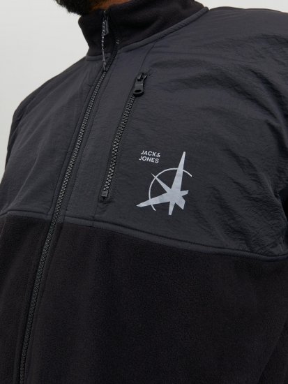 Jack & Jones JCOFILO POLARFLEECE with Zipper Black - Sweatshirts & hoodies - Sweatshirts/Hoodies grande taille homme