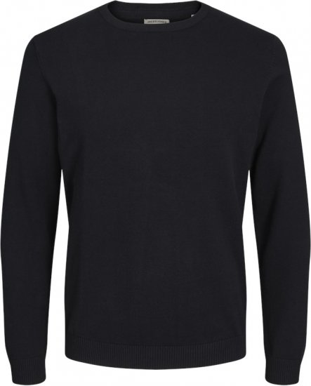 Jack & Jones BASIC Knitted Sweater Black - Sweatshirts & hoodies - Sweatshirts/Hoodies grande taille homme