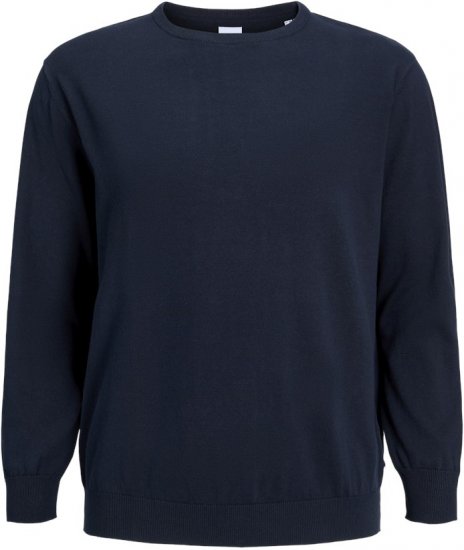 Jack & Jones BASIC Knitted Sweater Navy Blazer - Sweatshirts & hoodies - Sweatshirts/Hoodies grande taille homme