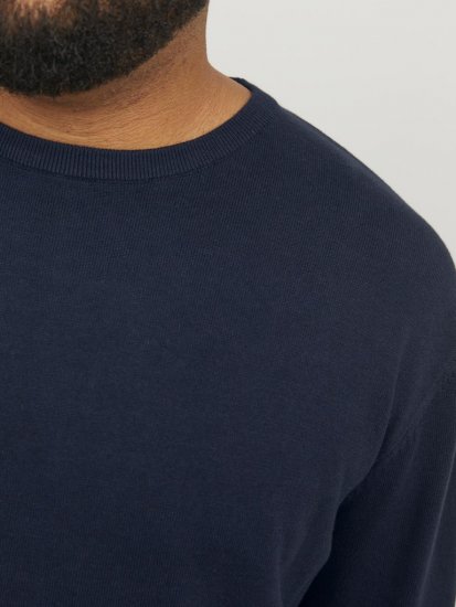 Jack & Jones BASIC Knitted Sweater Navy Blazer - Sweatshirts & hoodies - Sweatshirts/Hoodies grande taille homme