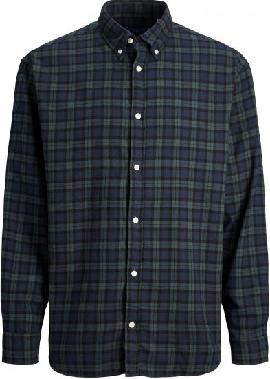 Jack & Jones JORCOZY FLANNEL CHECK SHIRT LS navy - Chemises - Chemises Grandes Tailles Hommes
