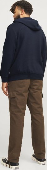 Jack & Jones CORP LOGO PLAY 5 Print Hoodie Navy Blazer - Sweatshirts & hoodies - Sweatshirts/Hoodies grande taille homme