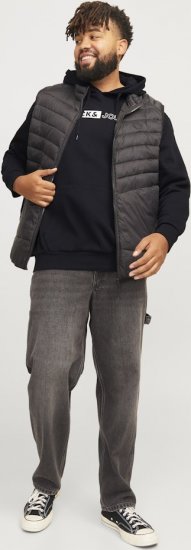Jack & Jones CORP LOGO PLAY 5 Print Hoodie Black - Sweatshirts & hoodies - Sweatshirts/Hoodies grande taille homme