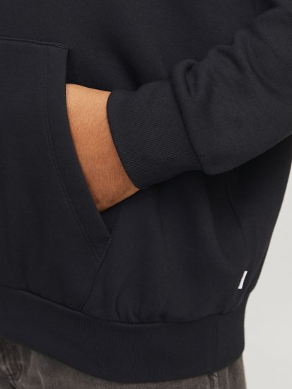Jack & Jones CORP LOGO PLAY 5 Print Hoodie Black - Sweatshirts & hoodies - Sweatshirts/Hoodies grande taille homme