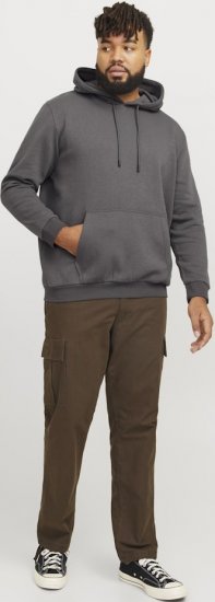 Jack & Jones BRADLEY Hoodie Grey - Sweatshirts & hoodies - Sweatshirts/Hoodies grande taille homme