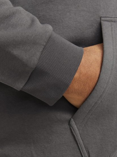 Jack & Jones BRADLEY Hoodie Grey - Sweatshirts & hoodies - Sweatshirts/Hoodies grande taille homme