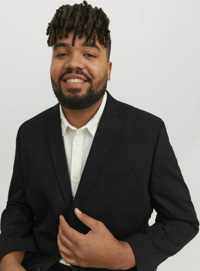 Jack & Jones FRANCO Blazer Black - Costumes - Costumes grandes tailles 