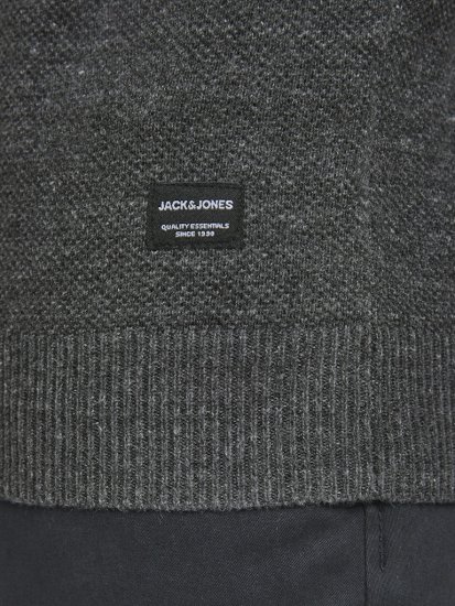 Jack & Jones HILL Knitted Sweater Dark Grey Melange - Sweatshirts & hoodies - Sweatshirts/Hoodies grande taille homme