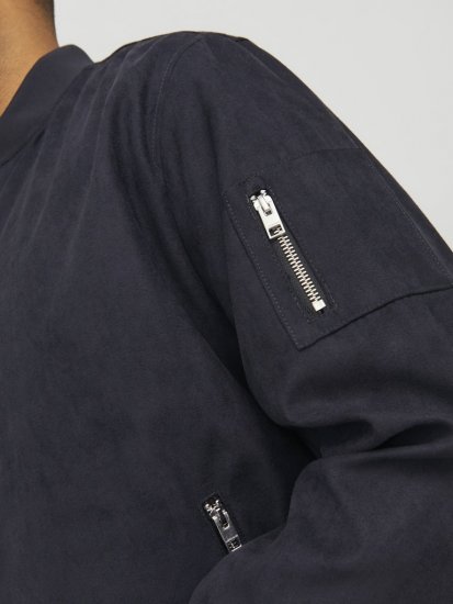 Jack & Jones ROCKY Faux Suede Bomber Jacket Jet Black - Vestes - Vestes Homme Grandes Tailles