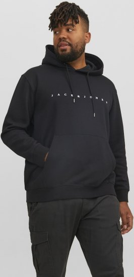 Jack & Jones STAR Hoodie Black - Sweatshirts & hoodies - Sweatshirts/Hoodies grande taille homme