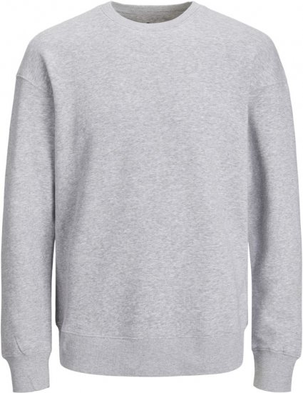 Jack & Jones BRADLEY Sweatshirt Light Grey Melange - Sweatshirts & hoodies - Sweatshirts/Hoodies grande taille homme