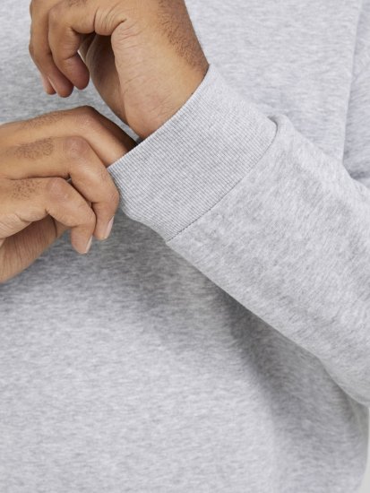 Jack & Jones BRADLEY Sweatshirt Light Grey Melange - Sweatshirts & hoodies - Sweatshirts/Hoodies grande taille homme