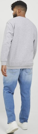 Jack & Jones BRADLEY Sweatshirt Light Grey Melange - Sweatshirts & hoodies - Sweatshirts/Hoodies grande taille homme