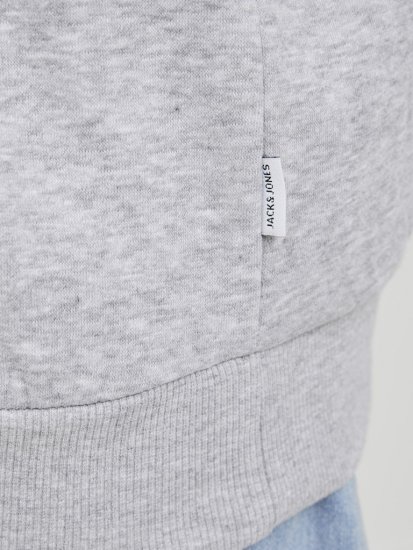 Jack & Jones BRADLEY Sweatshirt Light Grey Melange - Sweatshirts & hoodies - Sweatshirts/Hoodies grande taille homme