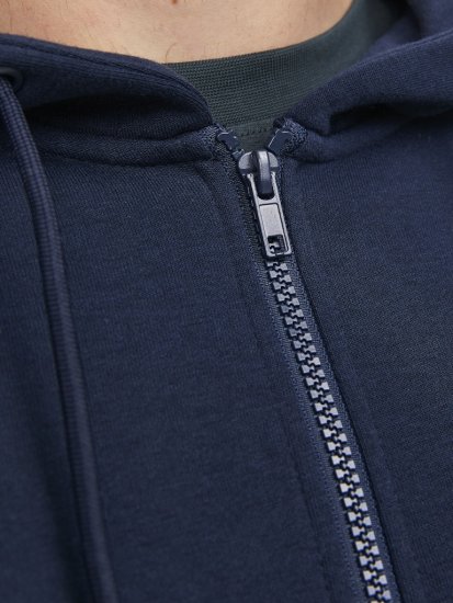 Jack & Jones BRADLEY Zip Hoodie Navy Blazer - Sweatshirts & hoodies - Sweatshirts/Hoodies grande taille homme