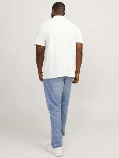 Jack & Jones Rodney Short Sleeve Polo White - Polos - Polos homme grande taille