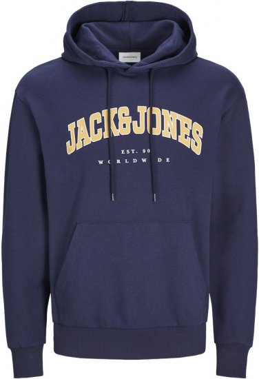 Jack & Jones CALEB Hoodie Navy Blazer - Sweatshirts & hoodies - Sweatshirts/Hoodies grande taille homme