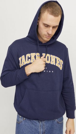 Jack & Jones CALEB Hoodie Navy Blazer - Sweatshirts & hoodies - Sweatshirts/Hoodies grande taille homme