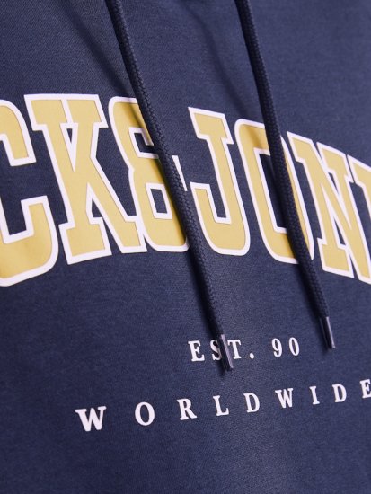 Jack & Jones CALEB Hoodie Navy Blazer - Sweatshirts & hoodies - Sweatshirts/Hoodies grande taille homme