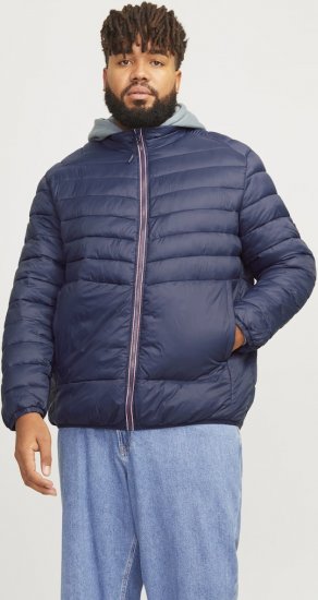 Jack & Jones SPRINT True Red Stitches Quilted Collar Jacket Navy Blazer - Vestes - Vestes Homme Grandes Tailles