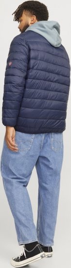 Jack & Jones SPRINT True Red Stitches Quilted Collar Jacket Navy Blazer - Vestes - Vestes Homme Grandes Tailles