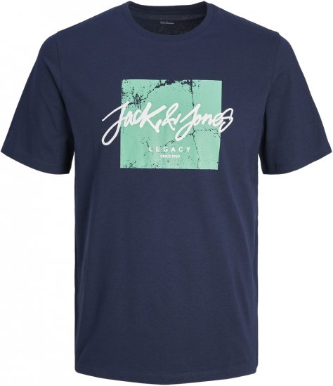 Jack & Jones TILEY -Shirt Navy Blazer - T-shirts - T-shirts Homme Grande Taille