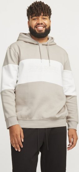 Jack & Jones LEGACY 2 Color Hoodie Beige - Sweatshirts & hoodies - Sweatshirts/Hoodies grande taille homme