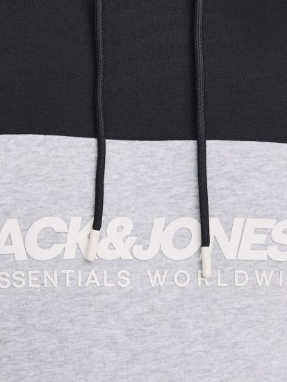 Jack & Jones LEGACY 2 Color Hoodie Black - Sweatshirts & hoodies - Sweatshirts/Hoodies grande taille homme