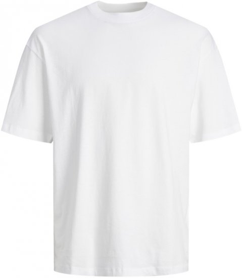 Jack & Jones BRADLEY T-Shirt White - T-shirts - T-shirts Homme Grande Taille