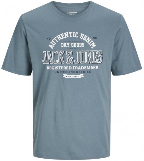 Jack & Jones JJELOGO O-Neck T-Shirt Goblin Blue - T-shirts - T-shirts Homme Grande Taille