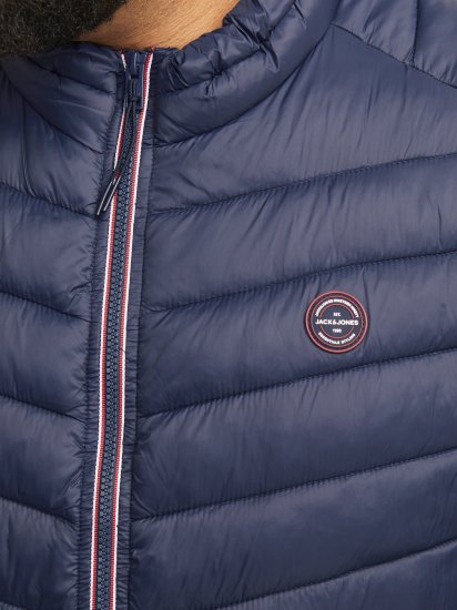 Jack & Jones SPRINT True Red Stitches BODYWARMER Navy Blazer - Vestes - Vestes Homme Grandes Tailles