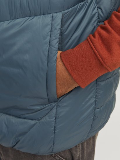 Jack & Jones SPRINT Black Blocking BODYWARMER With Collar Dark Turquoise - Vestes - Vestes Homme Grandes Tailles