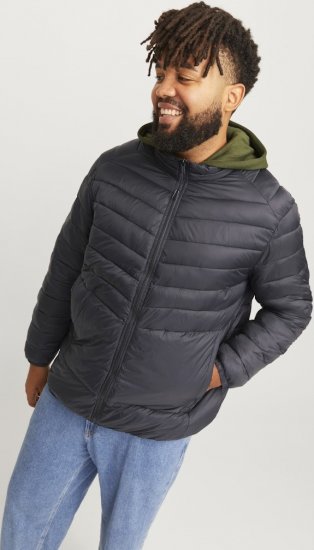 Jack & Jones SPRINT Quilted Collar Jacket Black - Vestes - Vestes Homme Grandes Tailles