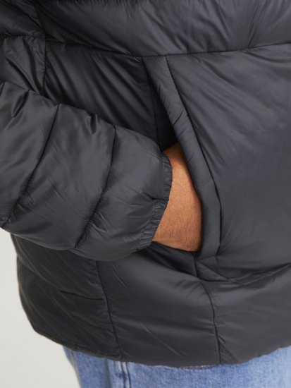 Jack & Jones SPRINT Quilted Collar Jacket Black - Vestes - Vestes Homme Grandes Tailles