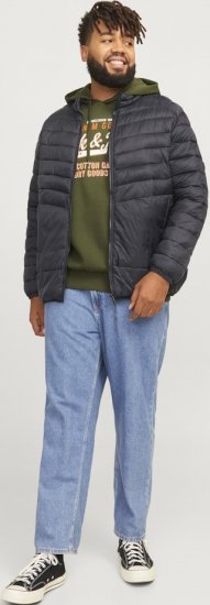 Jack & Jones SPRINT Quilted Collar Jacket Black - Vestes - Vestes Homme Grandes Tailles