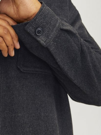 Jack & Jones BRADLEY OLLIE Overshirt LS Black - Chemises - Chemises Grandes Tailles Hommes