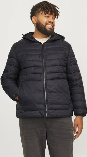 Jack & Jones SPRINT Quilted Hooded Jacket Black - Vestes - Vestes Homme Grandes Tailles