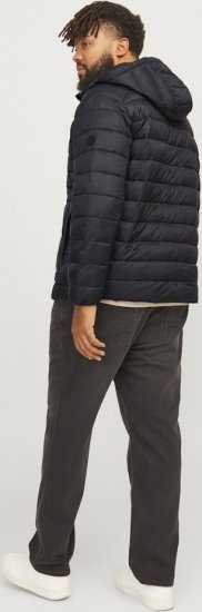 Jack & Jones SPRINT Quilted Hooded Jacket Black - Vestes - Vestes Homme Grandes Tailles