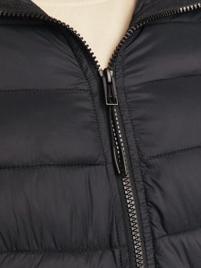 Jack & Jones SPRINT Quilted Hooded Jacket Black - Vestes - Vestes Homme Grandes Tailles