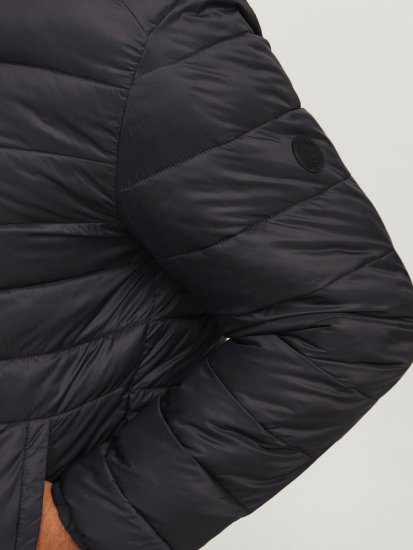 Jack & Jones SPRINT Quilted Hooded Jacket Black - Vestes - Vestes Homme Grandes Tailles