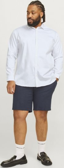 Jack & Jones ARMA LS Shirt White - Chemises - Chemises Grandes Tailles Hommes