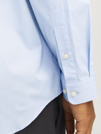 Jack & Jones ARMA LS Shirt Cashmere Blue - Chemises - Chemises Grandes Tailles Hommes