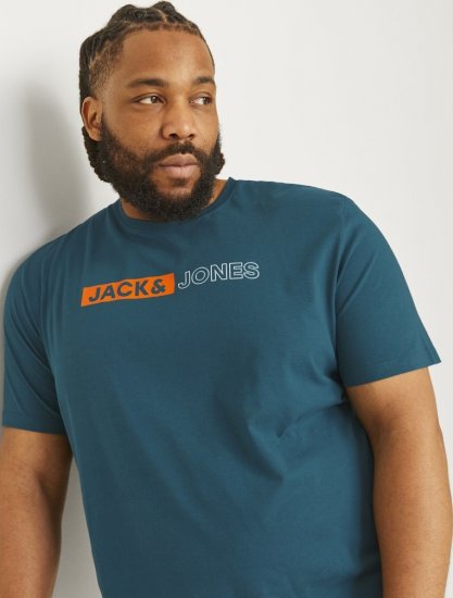 Jack & Jones CORP Logo Play 5 T-Shirt Deep Teal - T-shirts - T-shirts Homme Grande Taille