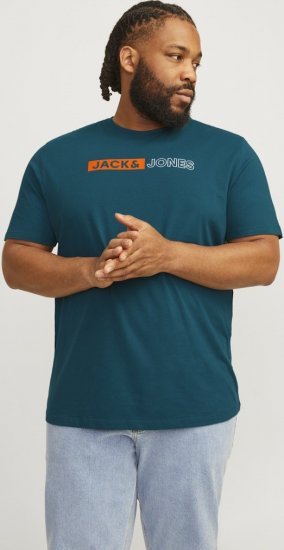 Jack & Jones CORP Logo Play 5 T-Shirt Deep Teal - T-shirts - T-shirts Homme Grande Taille
